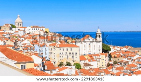 Lisbon cityscape panoramic- Portugal, Travel in Europa