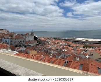 Lisbon cityscape rooftops from the Lookout - Powered by Shutterstock