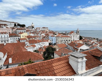 Lisbon cityscape rooftops from the Lookout - Powered by Shutterstock