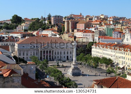 Lisbon panorama, Portugal Ã?Â¢?? buildings, roofs, churches
