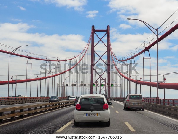 Lisbon Portugal 08 18 2019 Ponte Stock Photo Edit Now 1567986916