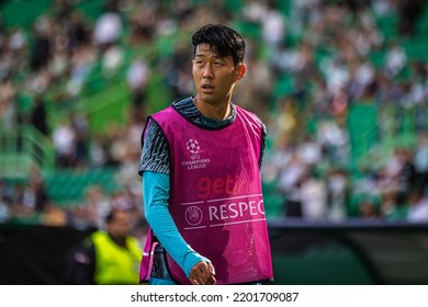 Lisbon, Portugal - 09 13 2022: UEFA Champions League Game Between Sporting CP And Tottenham Hotspur F.C; Hueng-Min Son During Warm Up