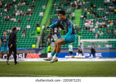 Lisbon, Portugal - 09 13 2022: UEFA Champions League Game Between Sporting CP And Tottenham Hotspur F.C; Heung-Min Son During Warm Up