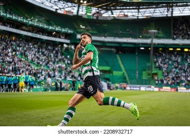 Lisbon, Portugal - 09 30 2022: Liga Bwin Game Between Sporting CP And Gil Vicente F.C; Paulinho Celebrates After Unallowed Goal