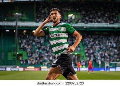 Lisbon, Portugal - 09 30 2022: Liga Bwin Game Between Sporting CP And Gil Vicente F.C; Paulinho Celebrates After Unallowed Goal