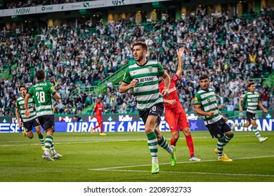 Lisbon, Portugal - 09 30 2022: Liga Bwin Game Between Sporting CP And Gil Vicente F.C; Paulinho Celebrates After Unallowed Goal