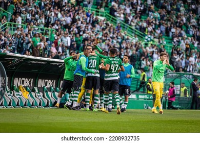 Lisbon, Portugal - 09 30 2022: Liga Bwin Game Between Sporting CP And Gil Vicente F.C; Paulinho Celebrates After Unallowed Goal