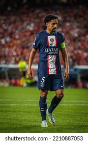 Lisbon, Portugal - 10 05 2022: UCL Game Between SL Benfica And Paris Saint-Germain F.C; Marquinhos During Game