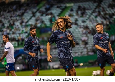 Lisbon, Portugal - 10 12 2022: UCL Game Between Sporting CP And Olympique De Marseille; Matteo Guendouzi During Warm Up