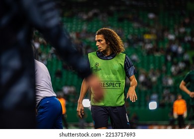 Lisbon, Portugal - 10 12 2022: UCL Game Between Sporting CP And Olympique De Marseille; Matteo Guendouzi During Warm  Up