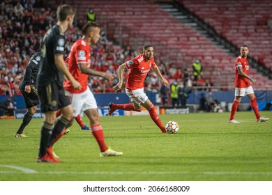 Lisbon, Portugal - 10 21 2021: UEFA Champions League Game - SL Benfica Vs FC Bayern Munchen; Estadio Da Luz; Adel Taarabt With The Ball