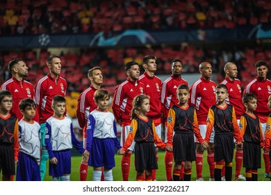 Lisbon, Portugal - 10 25 2022: UCL Game Between SL Benfica And Juventus FC; Benfica Players Before Game