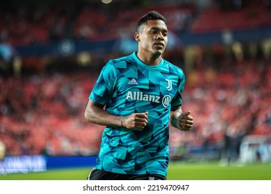 Lisbon, Portugal - 10 25 2022: UCL Game Between SL Benfica And Juventus FC; Alex Sandro During Warm Up