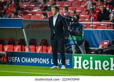 Lisbon, Portugal - 10 25 2022: UCL Game Between SL Benfica And Juventus FC; Alessandro Del Piero Watches Warm Up