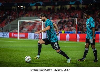 Lisbon, Portugal - 10 25 2022: UCL Game Between SL Benfica And Juventus FC; Manuel Locatelli During Warm Up