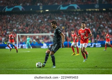 Lisbon, Portugal - 10 25 2022: UCL Game Between SL Benfica And Juventus FC; Manuel Locatelli Passes The Ball