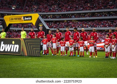 Lisbon, Portugal - 10 29 2022: Liga Portugal Game Between SL Benfica And GD Chaves; Benfica Team Before Game