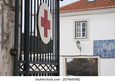 Lisbon, Portugal, 14. October 2021: The Hospital In The Old Historical City Center.