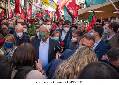 Lisbon, Portugal. 28 January 2022. António Costa; Portuguese Prime Minister In The Socialist Party Rally For The 2022 Legislative Elections In Portugal 