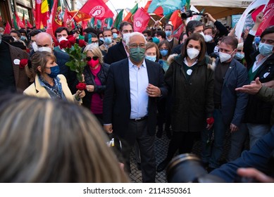 Lisbon, Portugal. 28 January 2022. António Costa; Portuguese Prime Minister In The Socialist Party Rally For The 2022 Legislative Elections In Portugal 