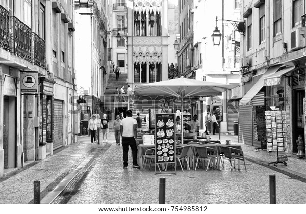 Lisbon Portugal 29102017 City Street Day Stock Photo Edit Now 754985812