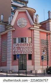 Lisbon PORTUGAL - 30 September 2022 - Facade Of The Portuguese Institute Of Vineyard And Wine (IVV)