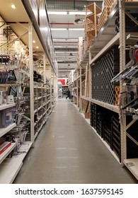 Lisbon, Portugal - CIRCA January 2020: DIY And Home Improvement Store Aisle