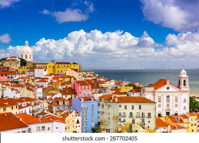 Lisbon, Portugal cityscape in the Alfama District.