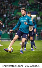 Lisbon, Portugal, Estadio Jose Alvalade - 02 15 2022: Champions League Best Of 16 - Sporting CP - Manchester City; Aymeric Laporte During Warm Up