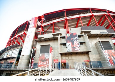 Lisbon, Portugal - February 27, 2020: Estadio Da Luz Before Match Europa League