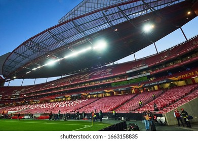 Lisbon, Portugal - February 27, 2020: Estadio Da Luz Before Match Europa League