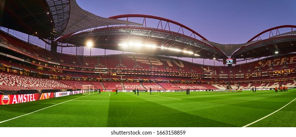 Lisbon, Portugal - February 27, 2020: Estadio Da Luz Before Match Europa League