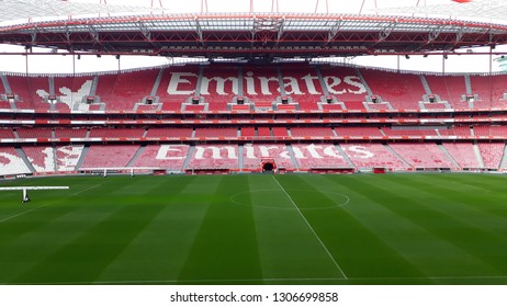 LISBON, PORTUGAL - JAN 27, 2019: Estadio Da Luz (Stadium Of Light), Home Stadium For The S.L. Benfica.