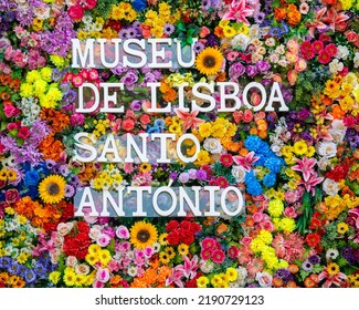 Lisbon, Portugal - July 21st 2022: A Sign At The Entrance To The Museum Of Saint Anthony, Also Known As Museu De Lisboa Santo Antonio, In The City Of Lisbon, Portugal.