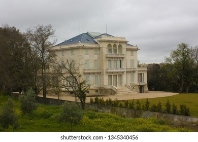 LISBON, PORTUGAL - March 1, 2019: Henrique Mendonça Mansion Near Amália Rodrigues Garden In Lisbon