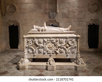 Lisbon, Portugal - November 21, 2021: Vasco Da Gama Tomb, Jerónimos Monastery