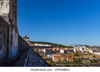 LISBON, PORTUGAL - OCTOBER 10, 2019: View Of Lisbon From Águas Livres Aqueduct On A Sunny Day.