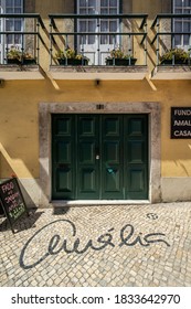 LISBON, PORTUGAL - OCTOBER 8, 2020: Beautiful View To Historic Amalia Rodrigues Fado Singer Museum House