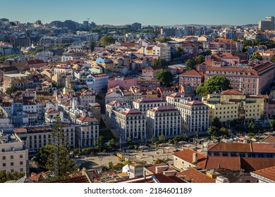 Lisbon, Portugal - October 9, 2018: Sao Jose Hospital Seen From St George Castle