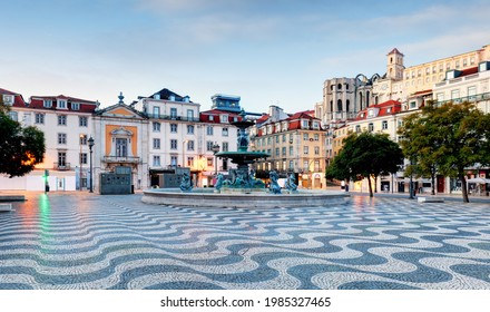 Lisbon, Portugal At Rossio Square