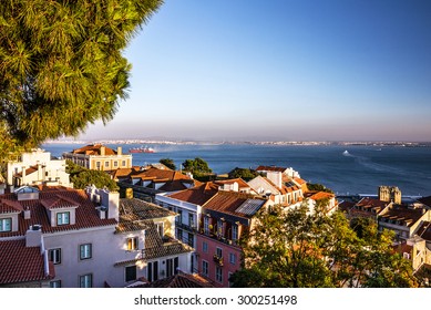 Lisbon, Portugal. Tagus River Sunset View