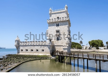 Lisbon Torre de Belém Belem Tower landmark traveling in Lisbon, Portugal