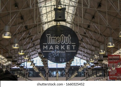 Lisbon/Portugal- February 29, 2020: Time Out Market: Famous Mercado Da Ribeira In Cais Do Sodré, Lisbon.
