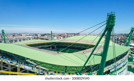 Lisbon,Portugal July 2021.Aerial View Of The José Alvalade Stadium, Home Of Sporting Clube Portugal.Portuguese, Eclectic And Multisport Club, Founded On July 1, 1906. 
