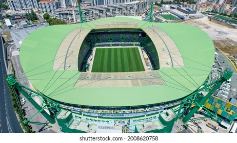 Lisbon,Portugal July 2021.Aerial View Of The José Alvalade Stadium, Home Of Sporting Clube Portugal.Portuguese, Eclectic And Multisport Club, Founded On July 1, 1906. 