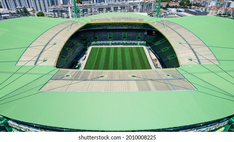 Lisbon,Portugal July 2021.Aerial View Of The José Alvalade Stadium, Home Of Sporting Clube Portugal.Portuguese, Eclectic And Multisport Club, Founded On July 1, 1906. 