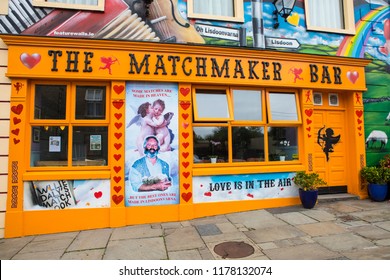 Lisdoonvarna, Republic of Ireland - August 19th 2018: The Matchmaker Bar in the spa town of Lisdoonvarna in Ireland. The town hosts an annual matchmaking festival each September.