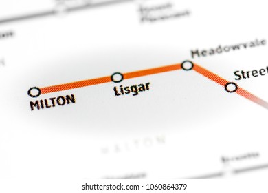 Lisgar Station. Toronto Metro Map.