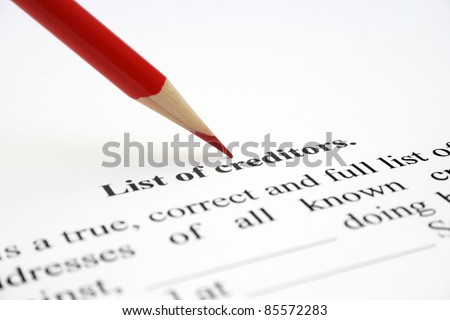 List of creditors