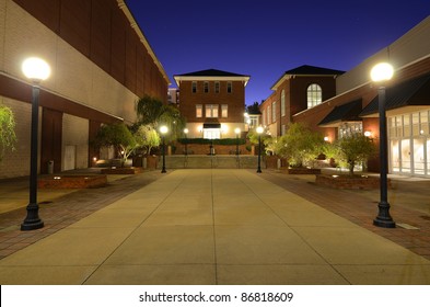 Lit Courtyard And Common Area